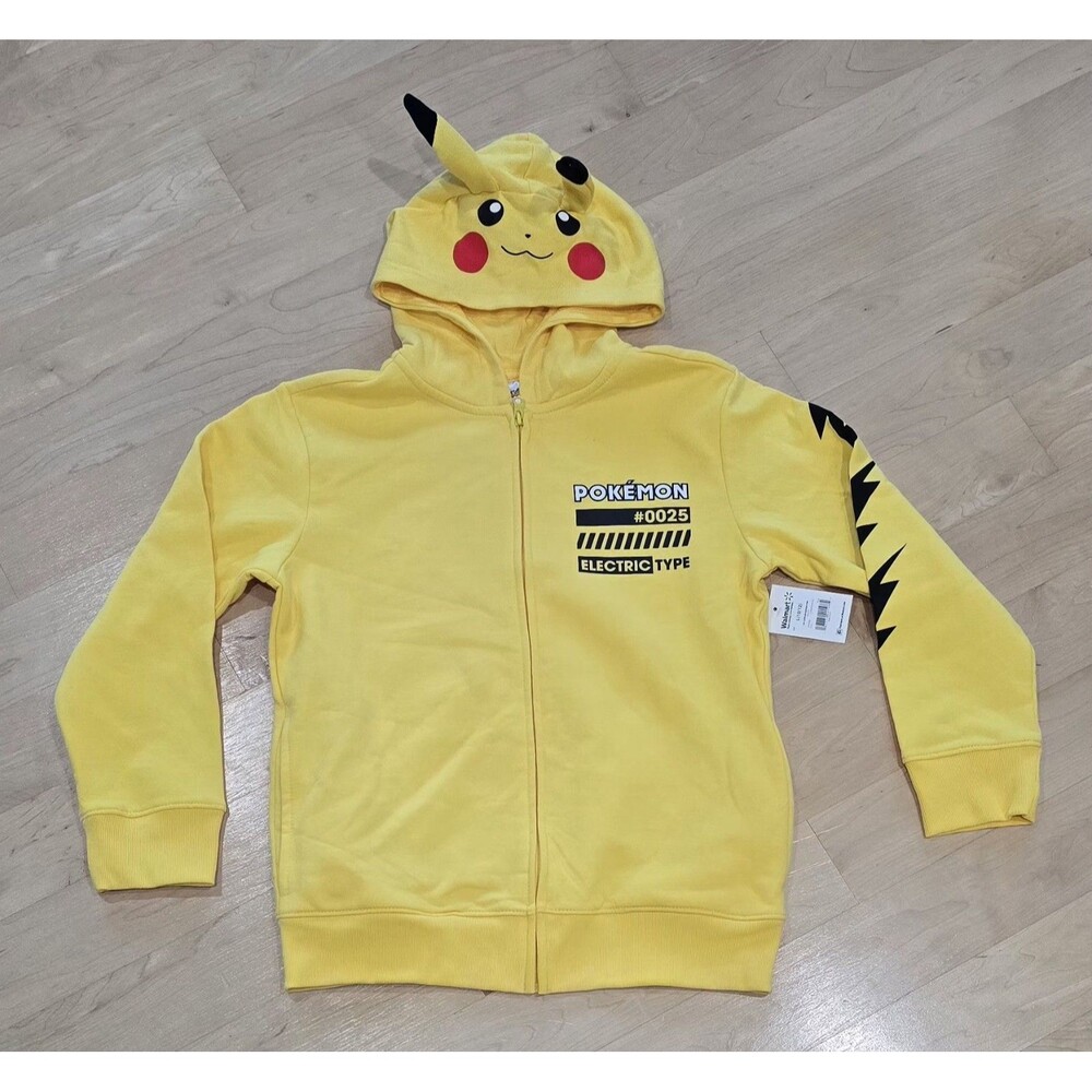 Pokemon Pikachu Yellow Boys sweater size Large (10-12)NEW
